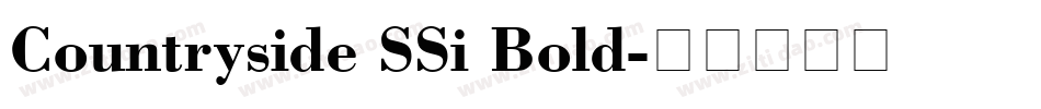 Countryside SSi Bold字体转换